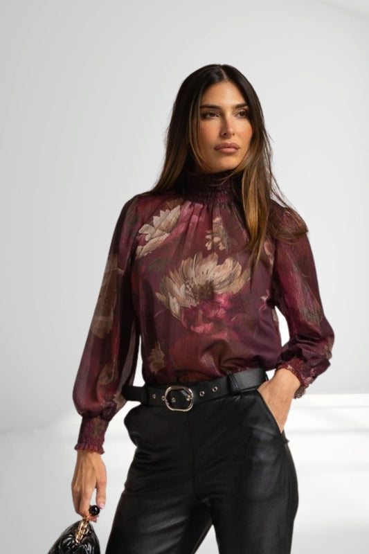 Blusa Lurex Floral